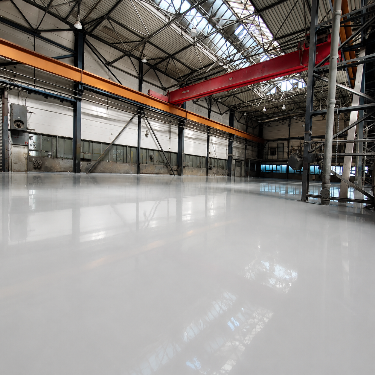 Certified PMMA floor coating installation